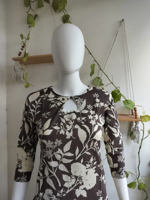 Brown Cotton Kurti